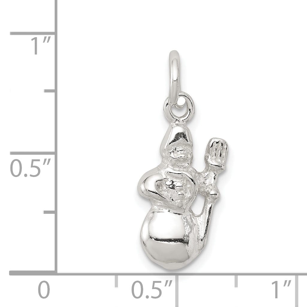 Sterling Silver Snowman Charm Pendant