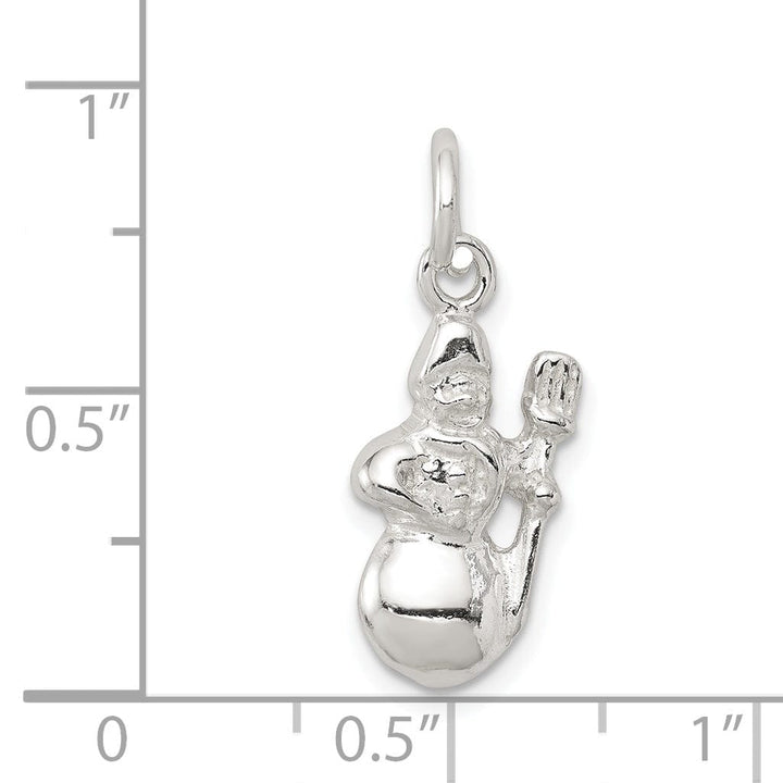 Sterling Silver Snowman Charm Pendant