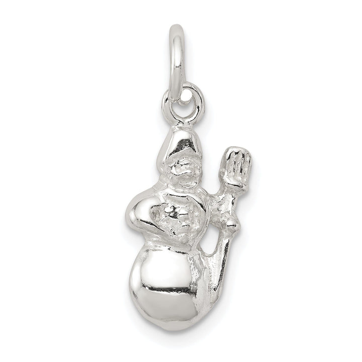 Sterling Silver Snowman Charm Pendant