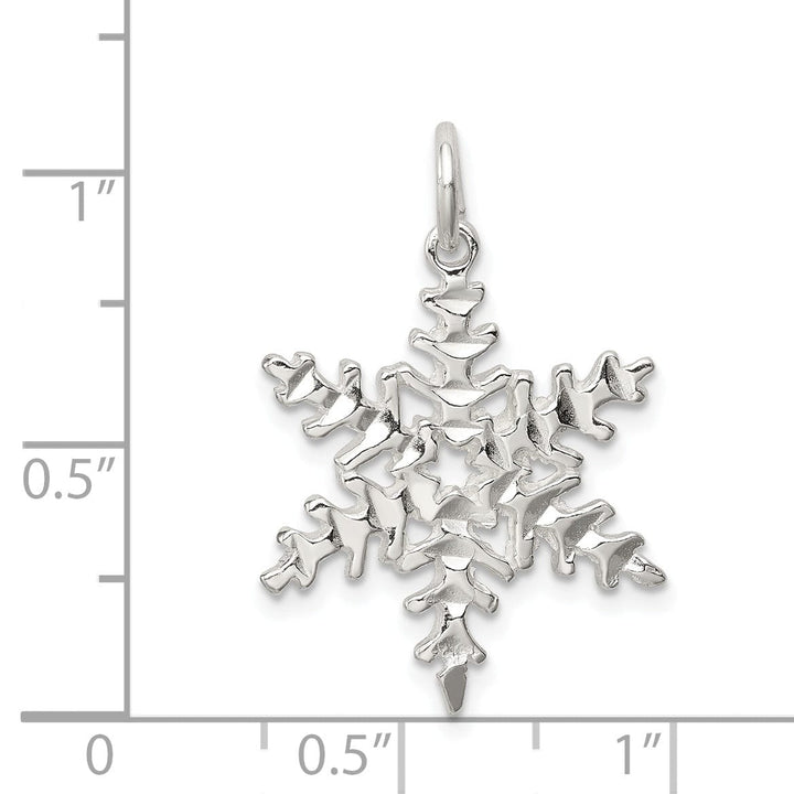 Sterling Silver Snowflake Charm Pendant