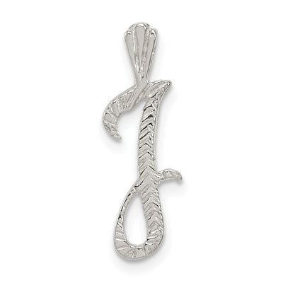 Silver Polished Textured Letter J Charm Pendant at $ 3.49 only from Jewelryshopping.com