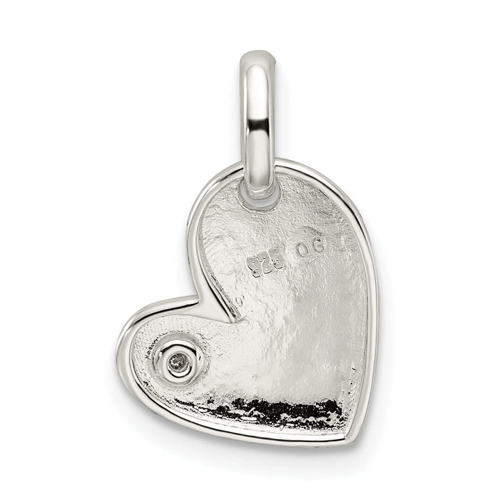 Sterling Silver 0.05 ct Diamond Heart Pendant