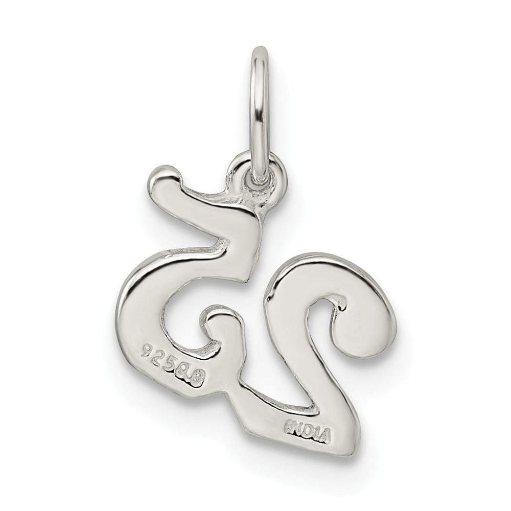 Sterling Silver Solid Polished # 25 Charm Pendant