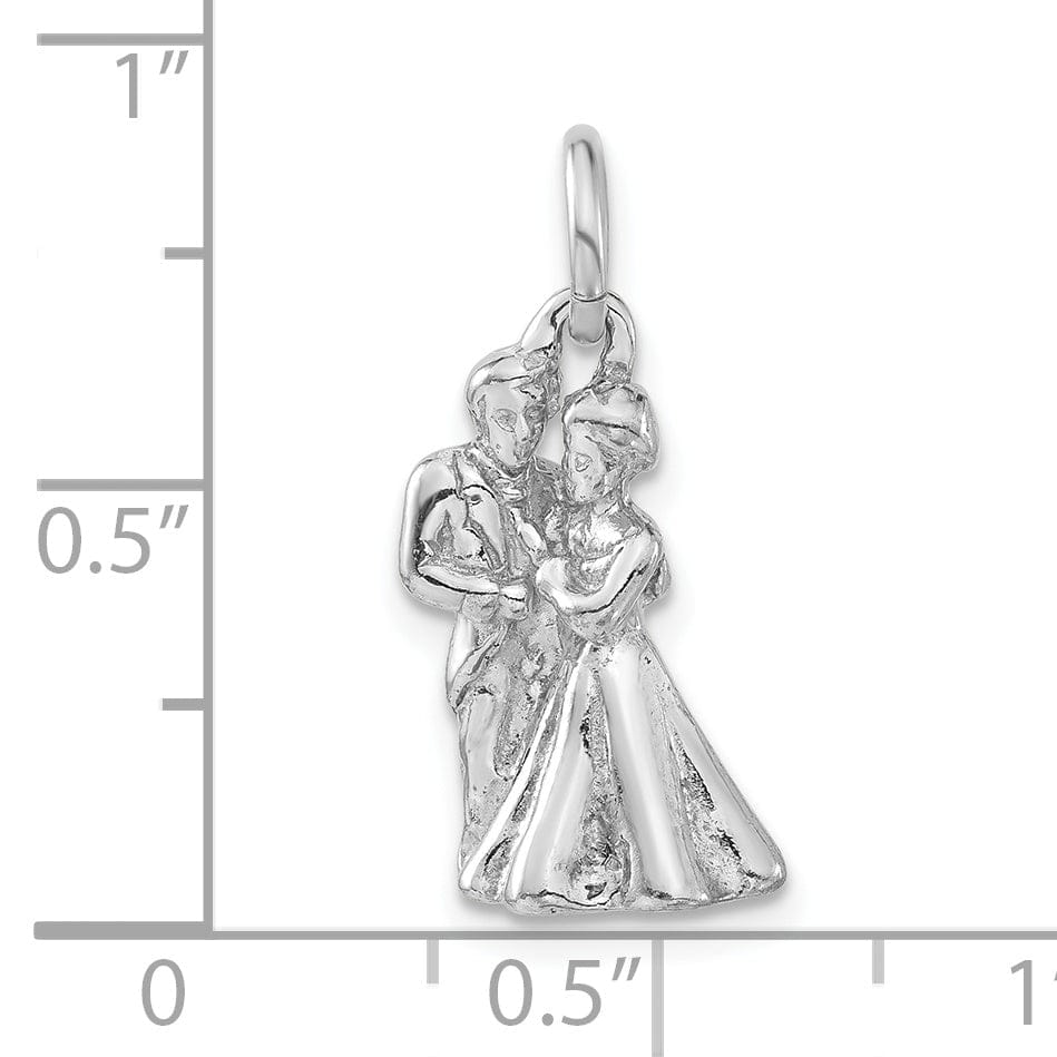 Sterling Silver Man and Woman Embracing Charm