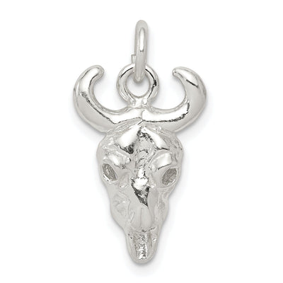 Solid Sterling Silver Polish Finish Skull Charm at $ 11.91 only from Jewelryshopping.com