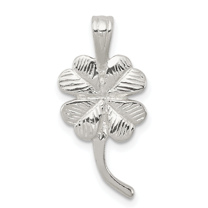 Silver Polished Finish 4-leaf Clover Charm