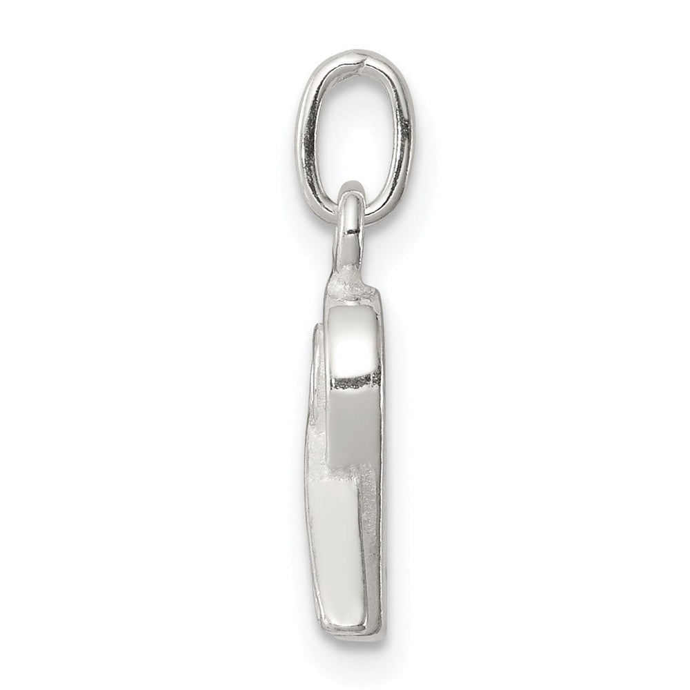 Silver Polished Awareness Charm Pendant