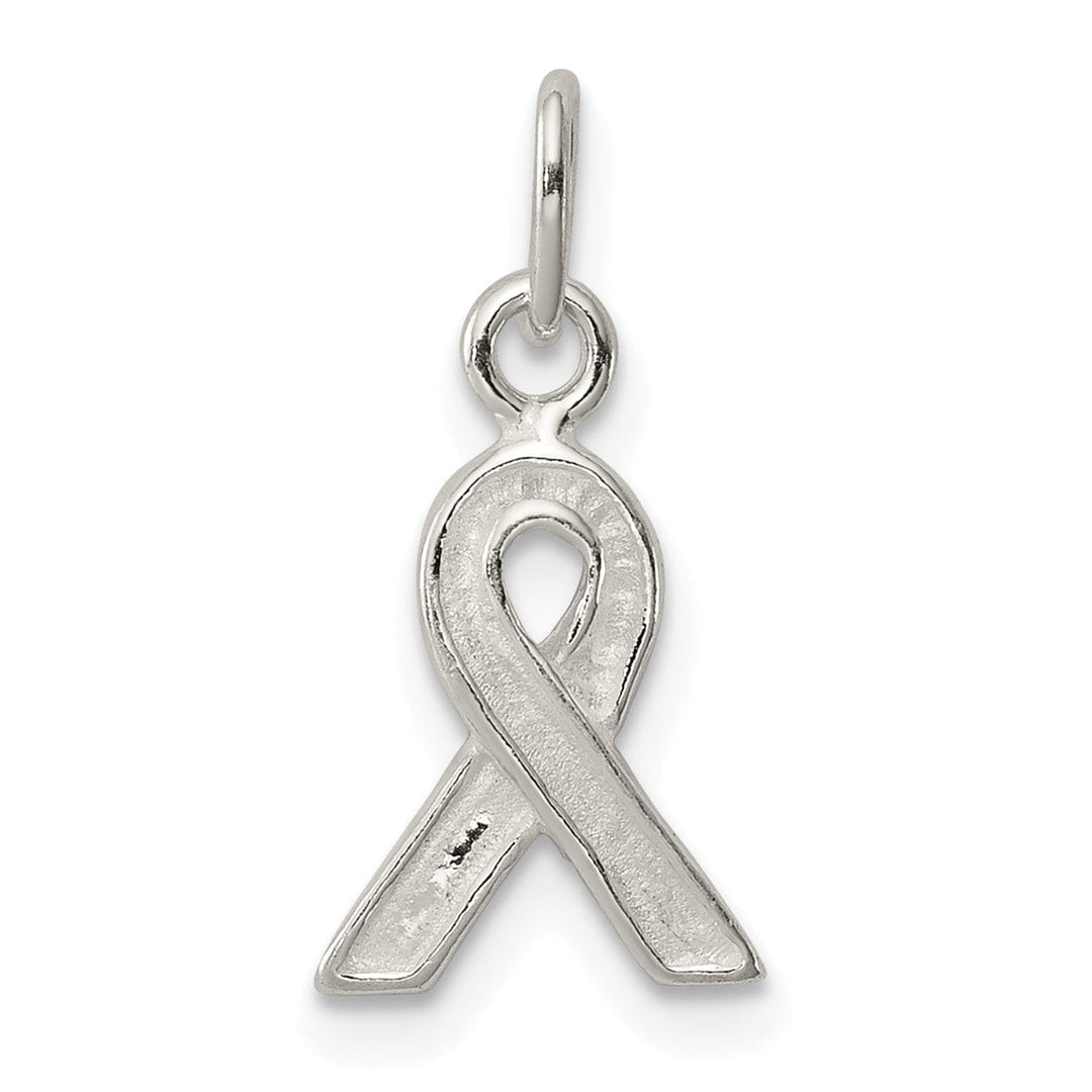 Silver Polished Awareness Charm Pendant