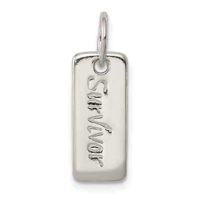 Silver Polish Courage Survivor Reversible Charm at $ 11.38 only from Jewelryshopping.com