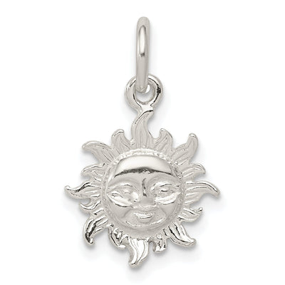 Sterling Silver Polish Finish Face in Sun Charm at $ 5.26 only from Jewelryshopping.com