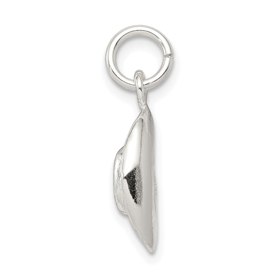 Silver Polished Finish 3-D Cowboy Hat Charm