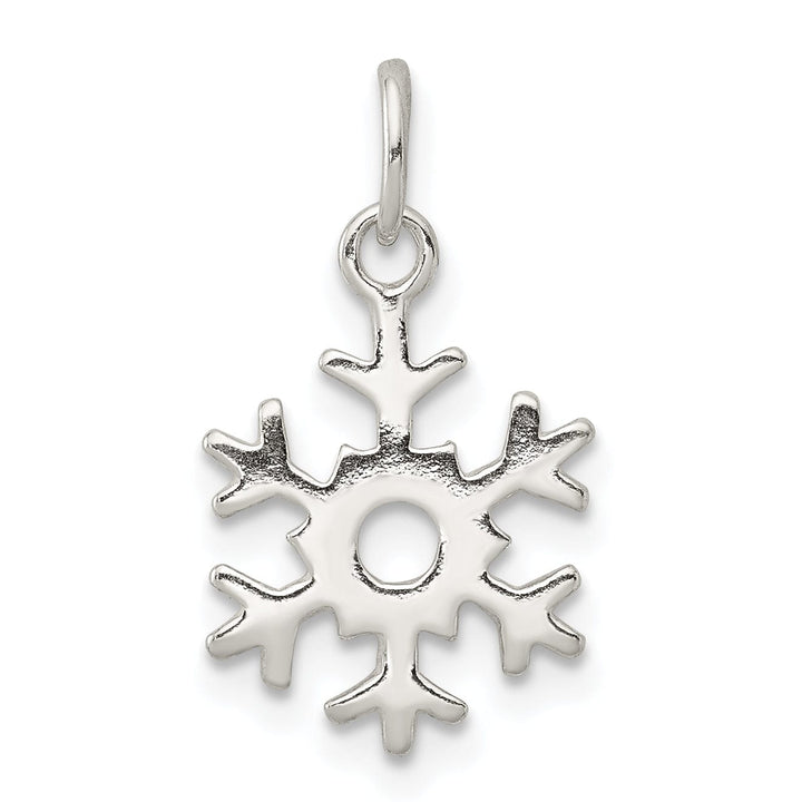 Sterling Silver Polished Snowflake Pendant