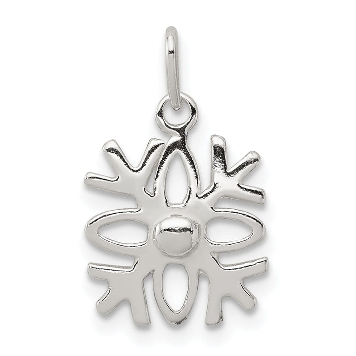 Sterling Silver Polished Snowflake Pendant