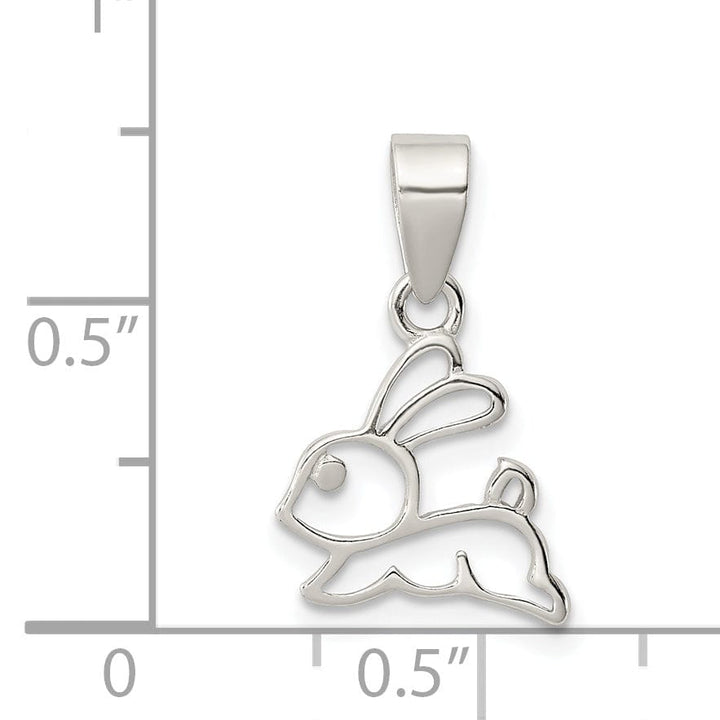 Sterling Silver Polished Bunny Pendant