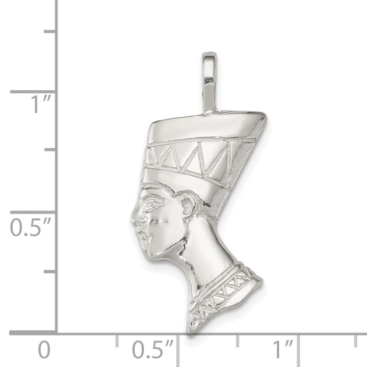 Silver Polished Finished Nefertiti Head Charm