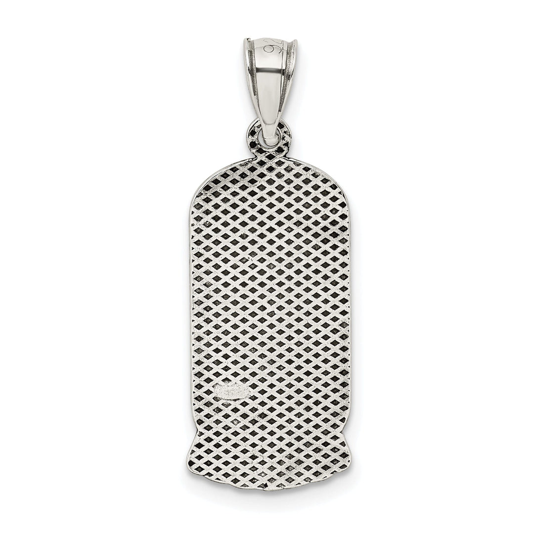 Silver Polished Antiqued Good Luck Icon Charm