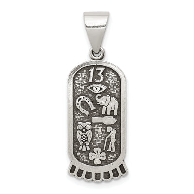 Silver Polished Antiqued Good Luck Icon Charm at $ 9.14 only from Jewelryshopping.com
