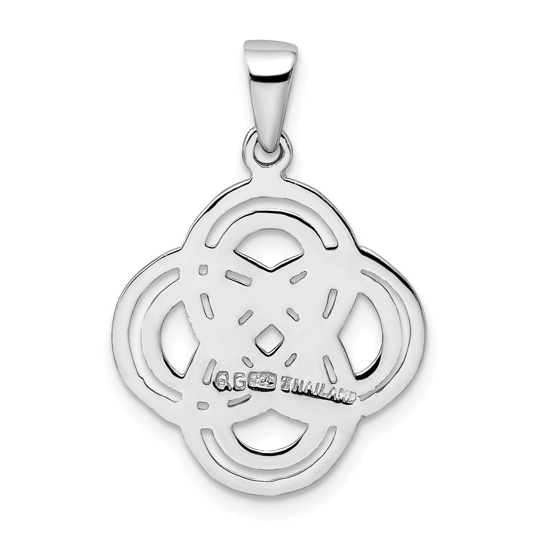 Silver Polished Finish Flat Back Celtic Charm