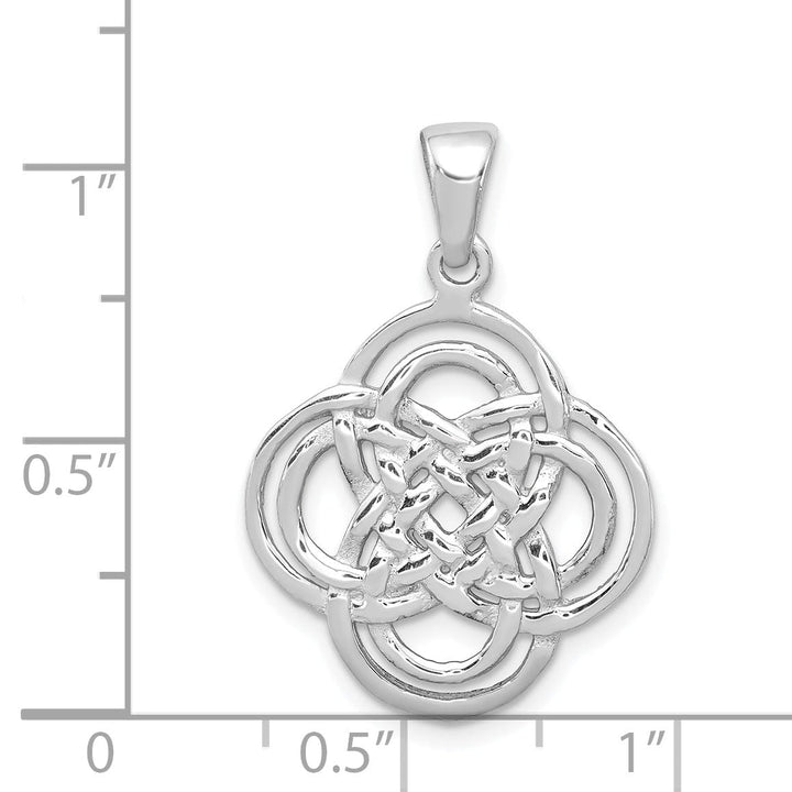 Silver Polished Finish Flat Back Celtic Charm