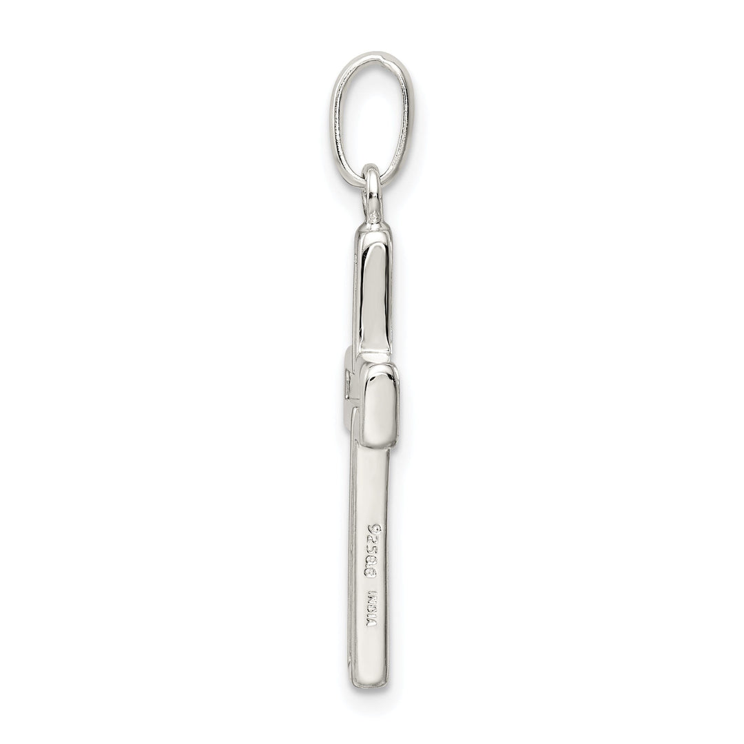 Sterling Silver Cut-out Cross Charm Pendant