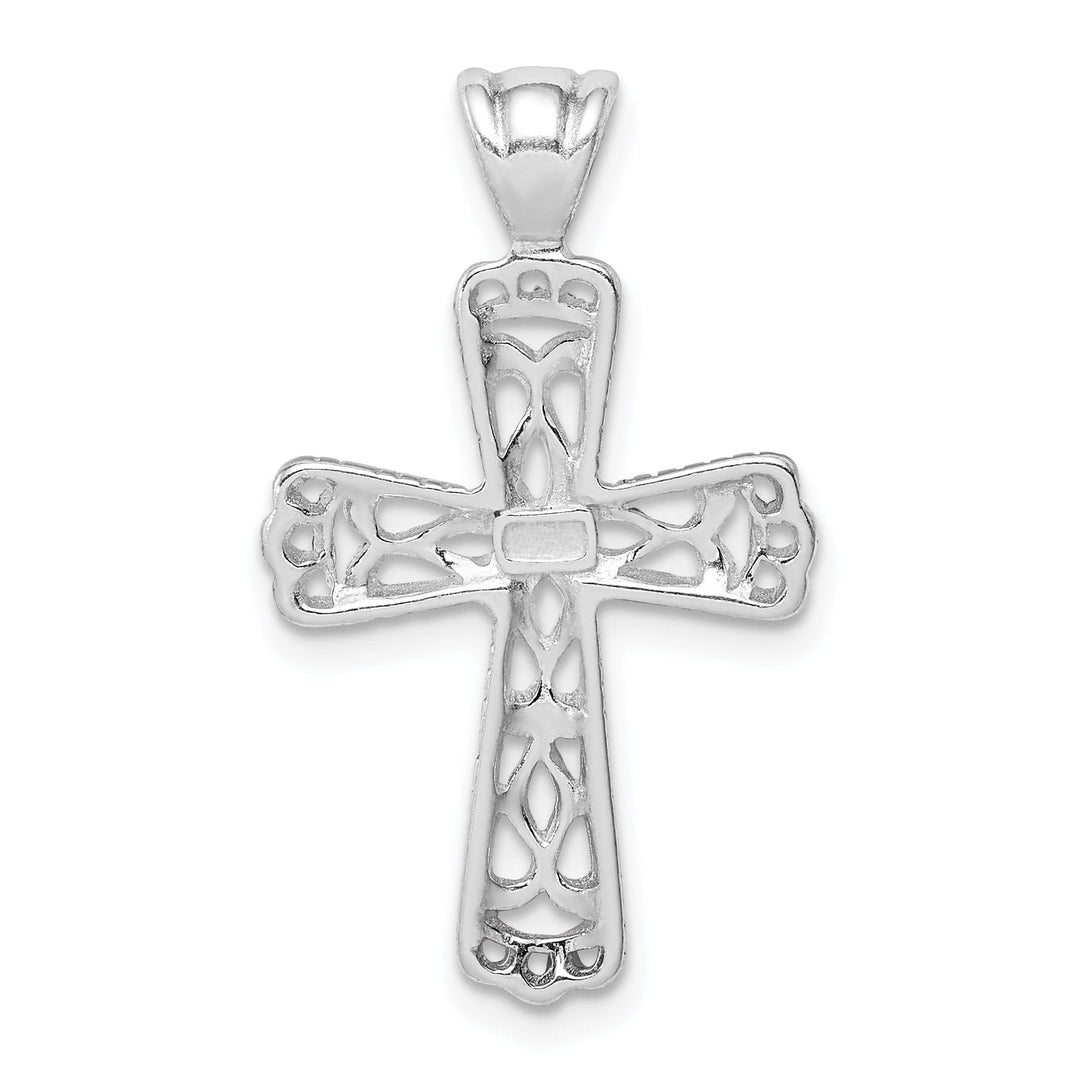 Sterling Silver Filigree Textured Cross Pendant