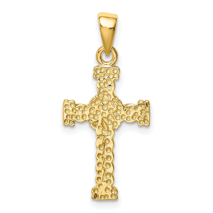 Sterling Silver and Gold Tone Twisted Cross Pendant