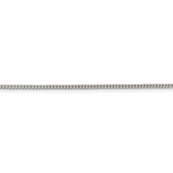 Silver Polished 1.75-mm Solid Curb Link Chain