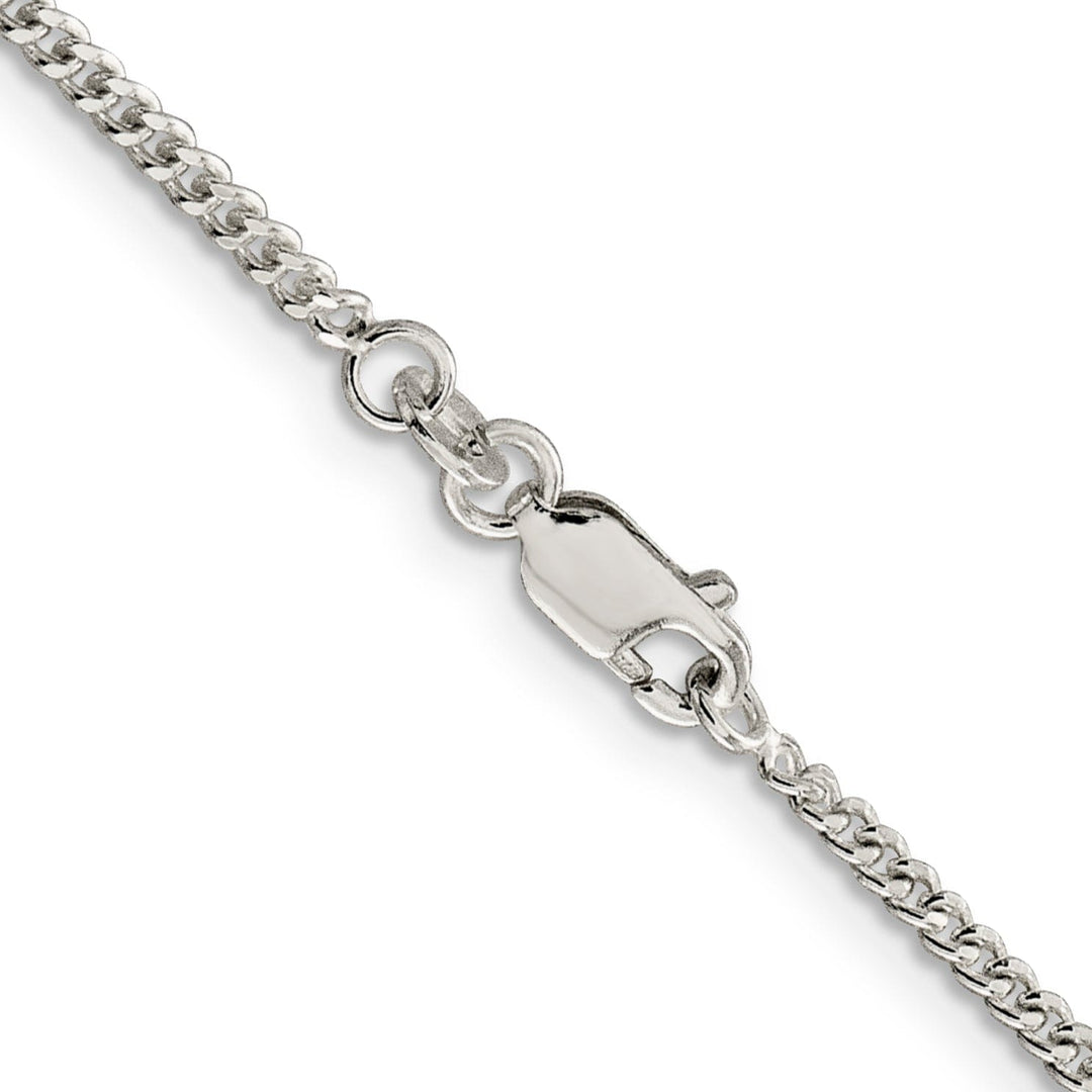 Silver Polished 2.00-mm Solid Curb Link Chain