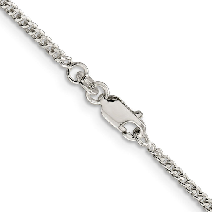 Silver Polished 2.00-mm Solid Curb Link Chain