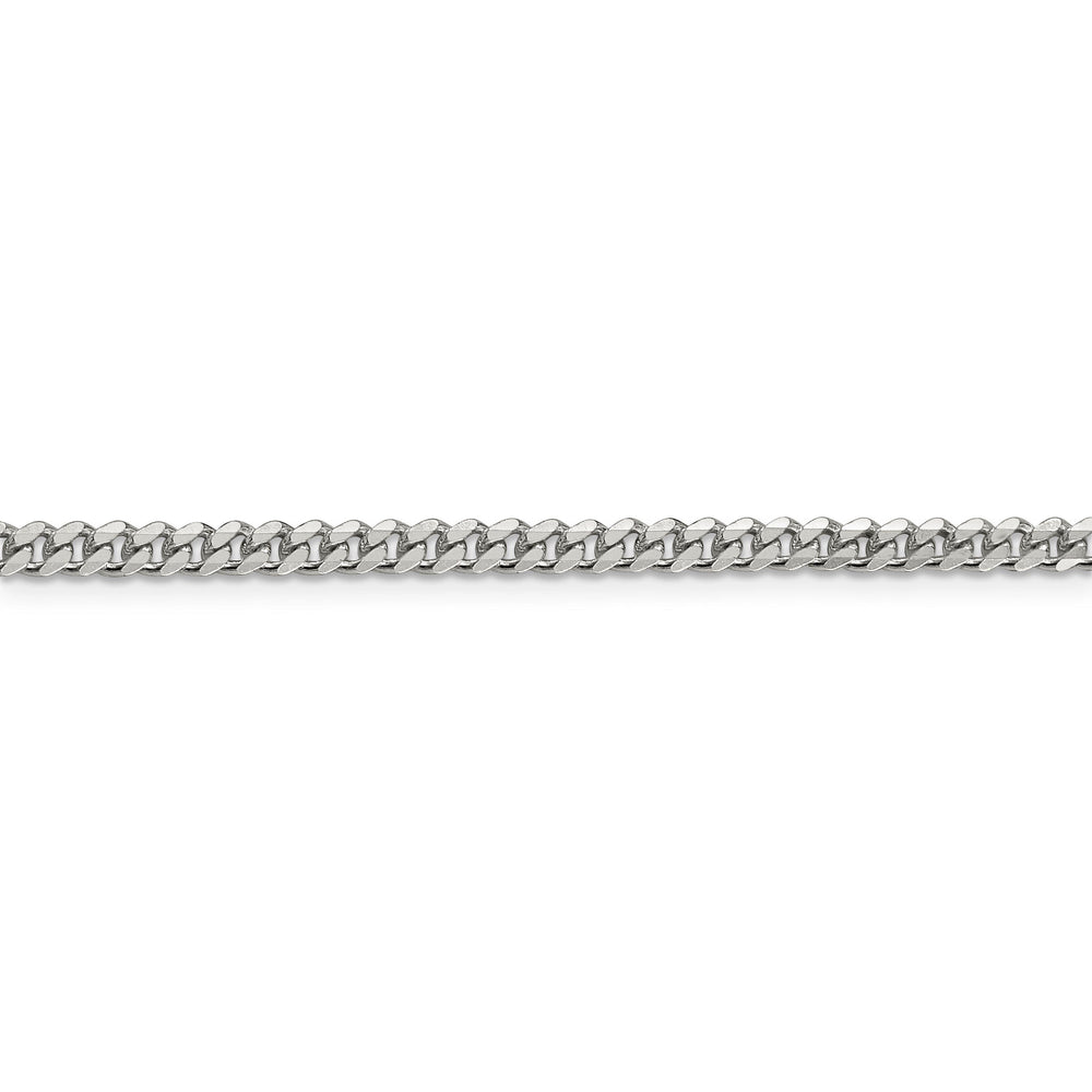 Silver Polished 4.00-mm Solid Curb Link Chain