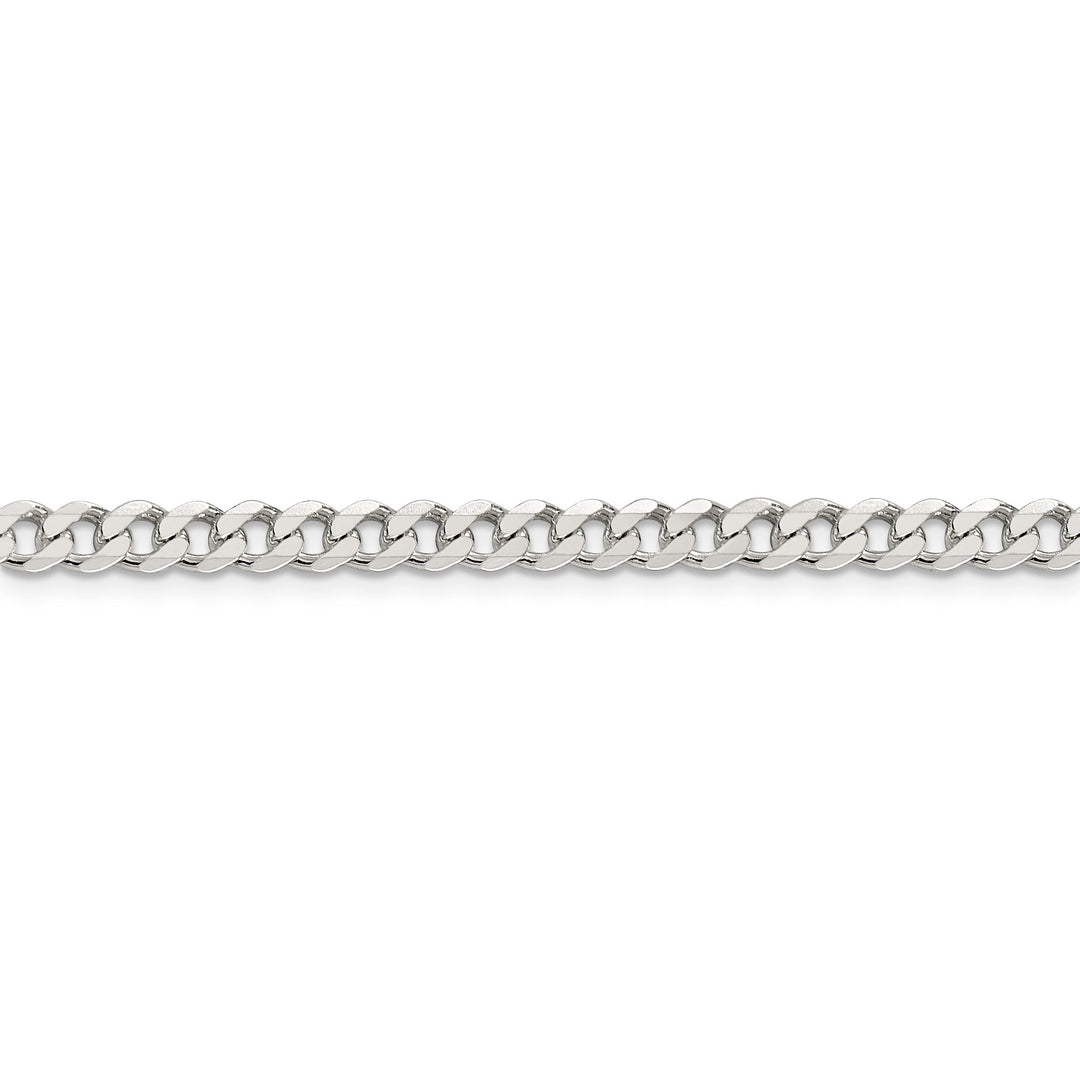 Silver Polished 4.50-mm Solid Curb Link Chain