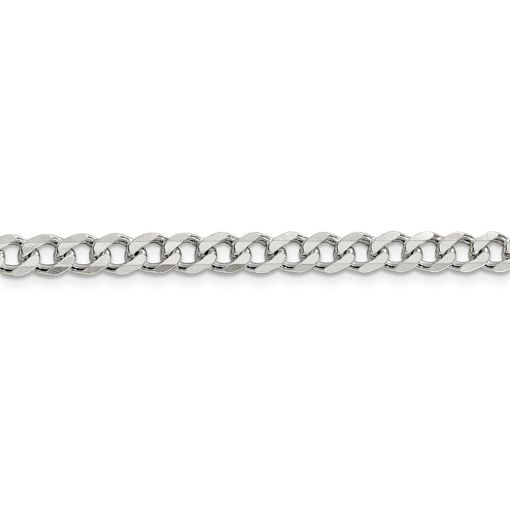 Silver Polished 6.00-mm Solid Curb Link Chain