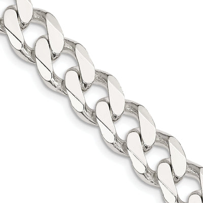 Silver Polished 11.00-mm Solid Curb Link Chain at $ 208.7 only from Jewelryshopping.com
