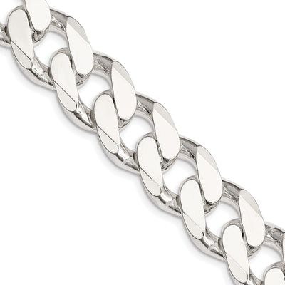 Silver Polished 16.20-mm Solid Curb Link Chain at $ 440.12 only from Jewelryshopping.com
