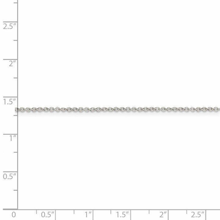 Sterling Silver Polished 1.25-mm Cable Chain