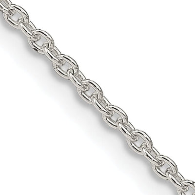 Sterling Silver Polished 1.95-mm Cable Chain at $ 8.69 only from Jewelryshopping.com