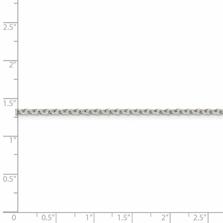 Sterling Silver Polished 2.25-mm Cable Chain