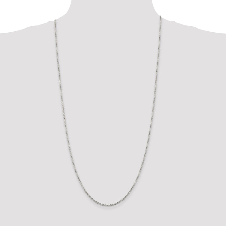 Sterling Silver Polished 2.25-mm Cable Chain