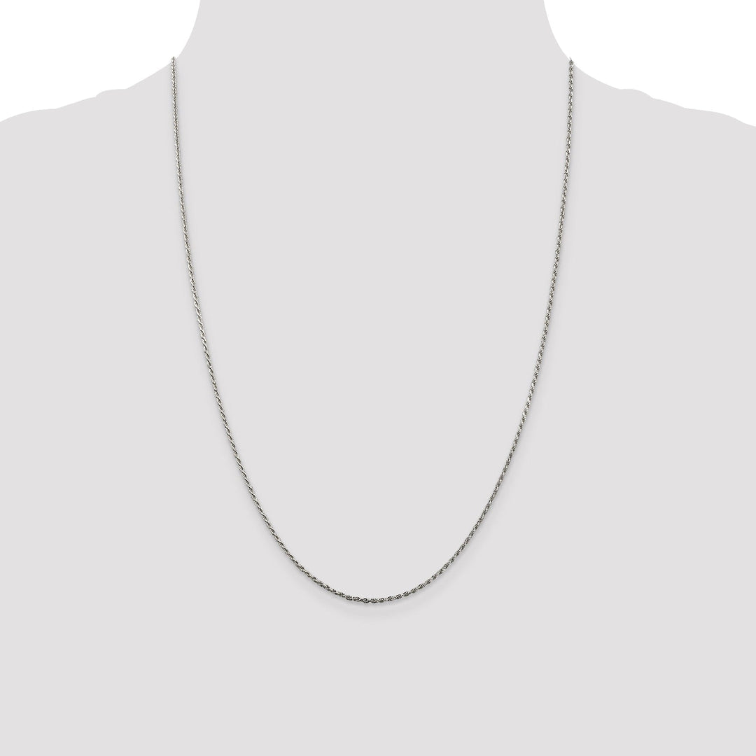 Silver Polished D.C 1.50-mm Solid Rope Chain