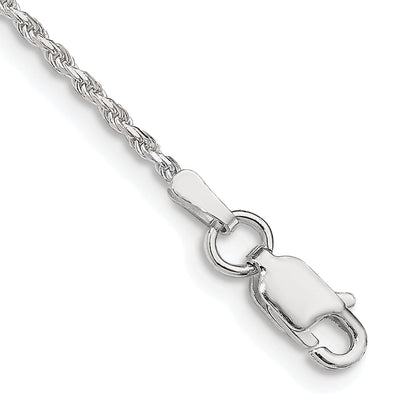 Silver Polished D.C 1.50-mm Solid Rope Chain at $ 7.01 only from Jewelryshopping.com