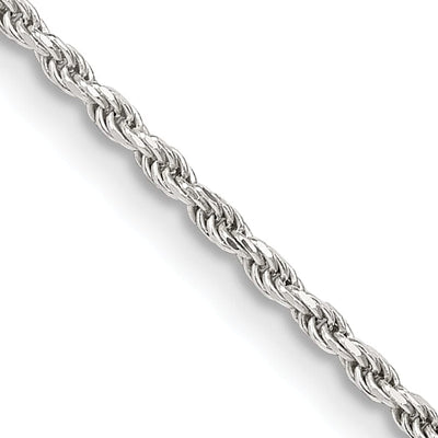 Silver Polished D.C 1.70-mm Solid Rope Chain at $ 13.34 only from Jewelryshopping.com