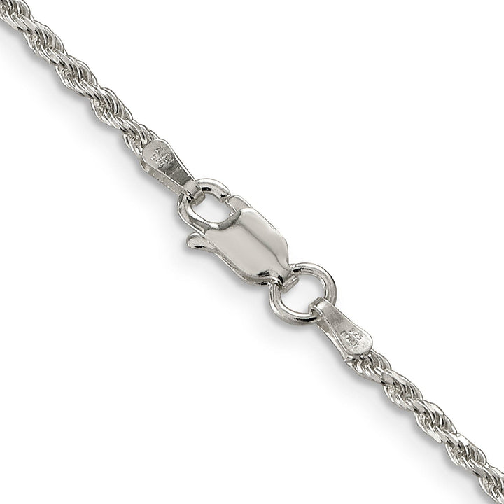 Silver Polished D.C 1.75-mm Solid Rope Chain