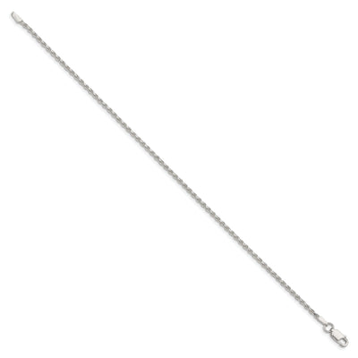 Silver Polished D.C 1.75-mm Solid Rope Chain at $ 15.54 only from Jewelryshopping.com