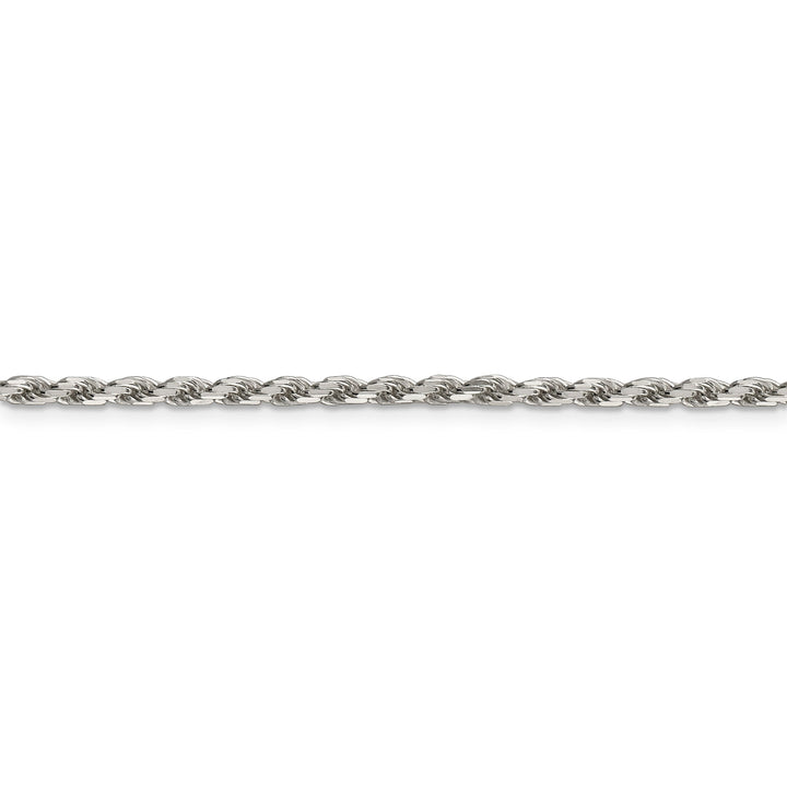 Silver Polished D.C 2.50-mm Solid Rope Chain