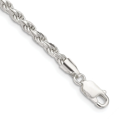 Silver Polished D.C 3.00-mm Solid Rope Chain at $ 39.5 only from Jewelryshopping.com