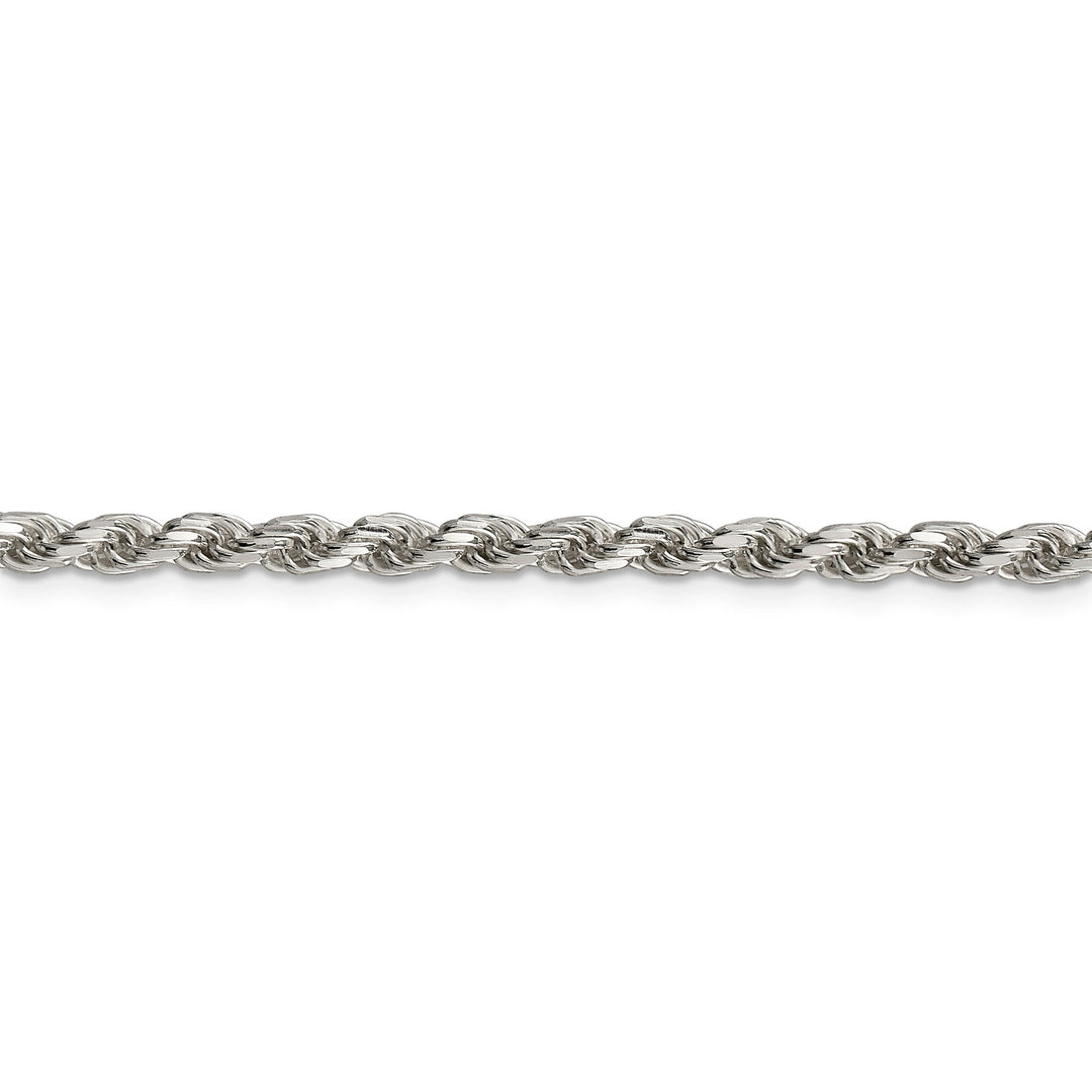 Silver Polished D.C 3.50-mm Solid Rope Chain