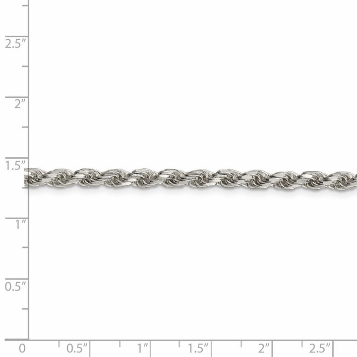 Silver Polished D.C 3.50-mm Solid Rope Chain