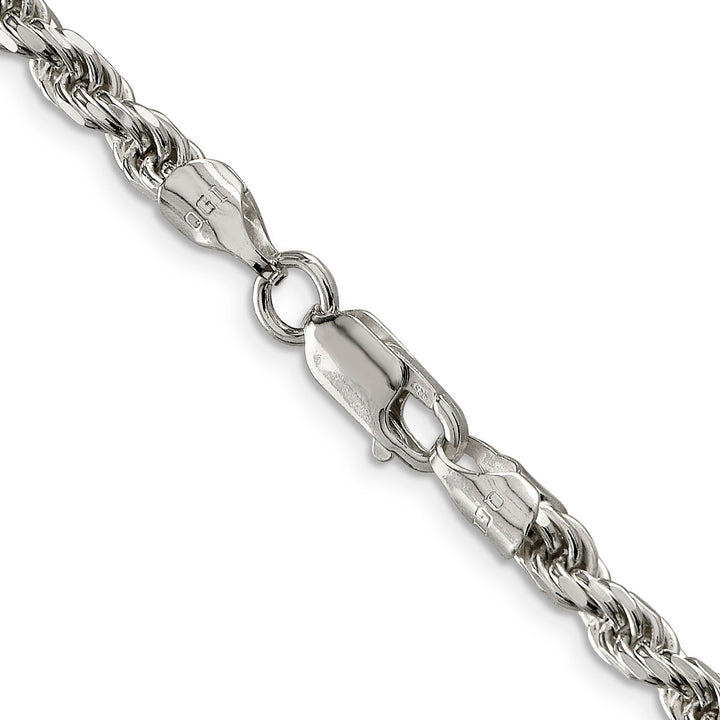 Silver Polished D.C 4.75-mm Solid Rope Chain