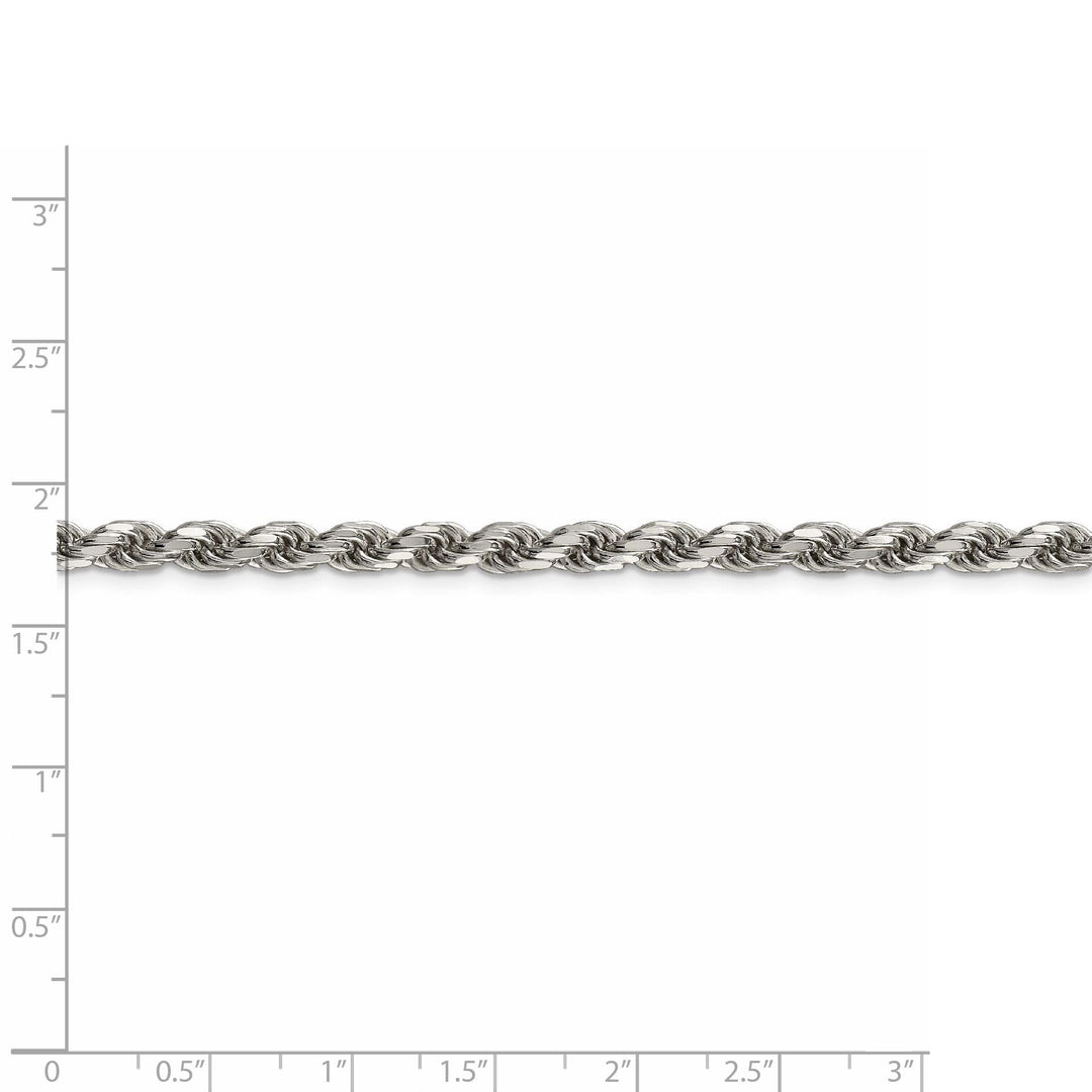 Silver Polished D.C 4.75-mm Solid Rope Chain