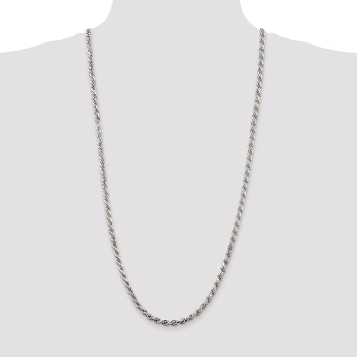 Silver Polished D.C 4.75-mm Solid Rope Chain